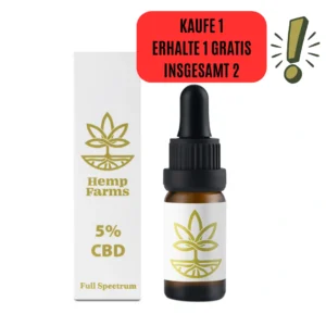 CВD &Ouml;l Hemp Farms CВD Oil 5% 10ml. Full Spectrum