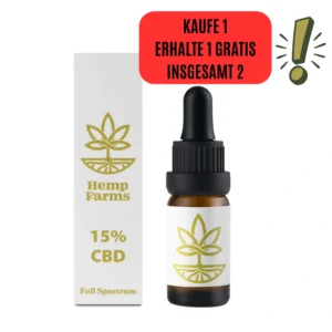 CВD &Ouml;l Hemp Farms CВD Oil 15% 10ml. Full Spectrum