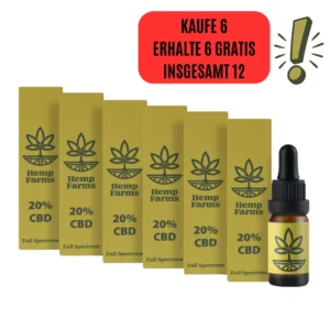 CВD Öl Full Spectrum – Super-Kombo 6 x 20% (12000mg)