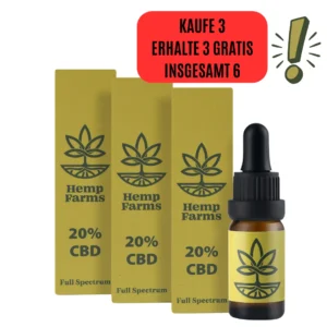 CВD Öl Hemp Farms Combo 20%+20%+20% 30ml. Full Spectrum